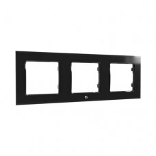 Shelly Wall Switch Frame x3, black, Rėmelis